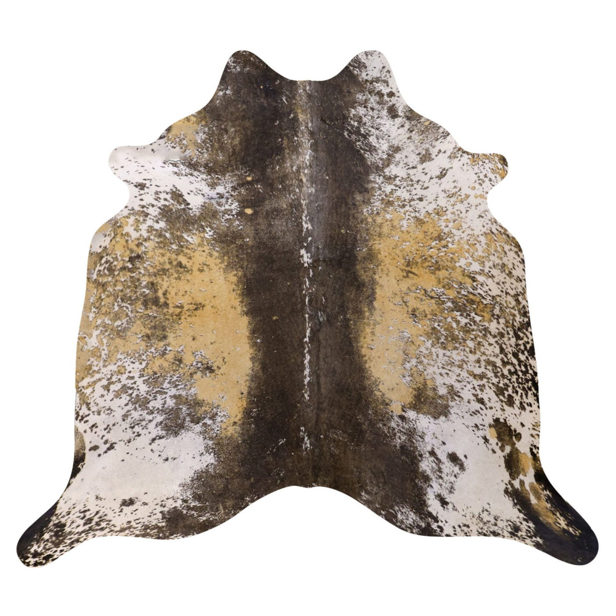 Natural Brazilian Cowhide Rug -  Ivory, Caramel & Espresso