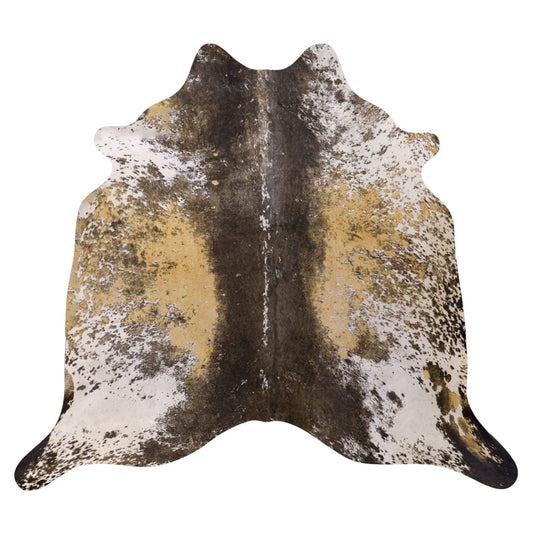 Natural Brazilian Cowhide Rug -  Ivory, Caramel & Espresso