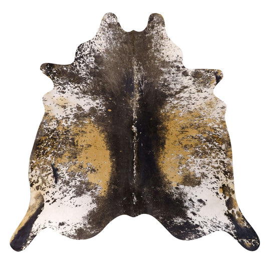 Natural Brazilian Cowhide Rug -  Ivory, Caramel & Espresso