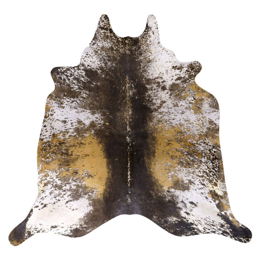 Natural Brazilian Cowhide Rug -  Ivory, Caramel & Espresso