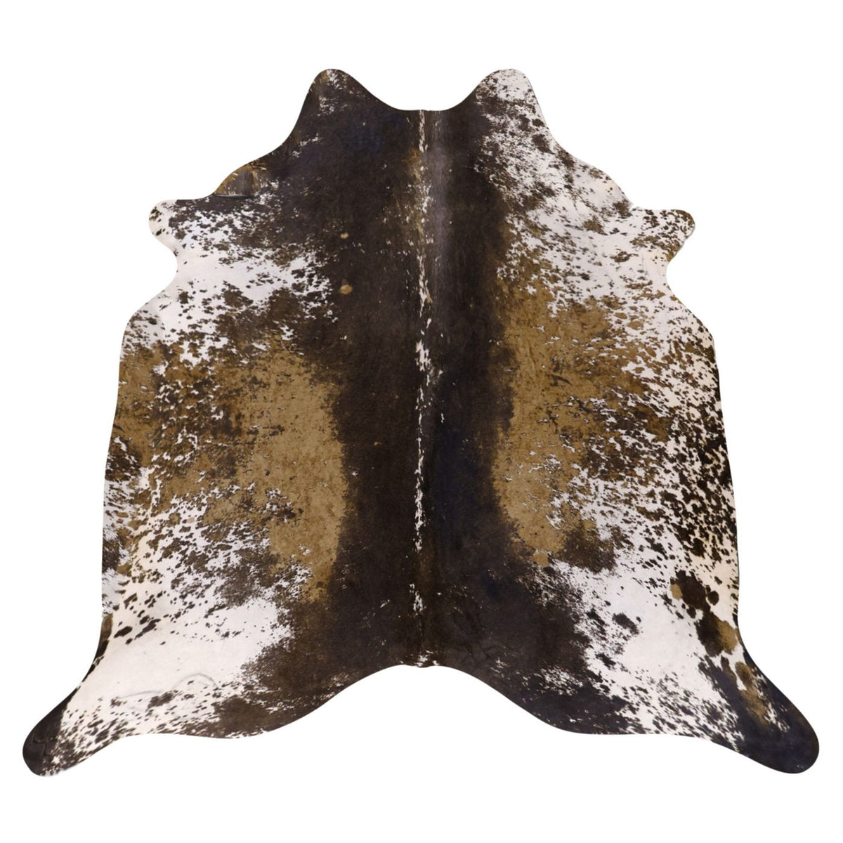 Natural Brazilian Cowhide Rug -  Ivory, Caramel & Espresso