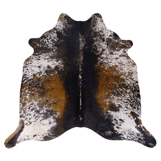 Natural Brazilian Cowhide Rug -  Ivory, Caramel & Espresso