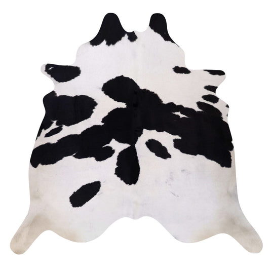 Natural Brazilian Cowhide Rug -  Ivory & Espresso