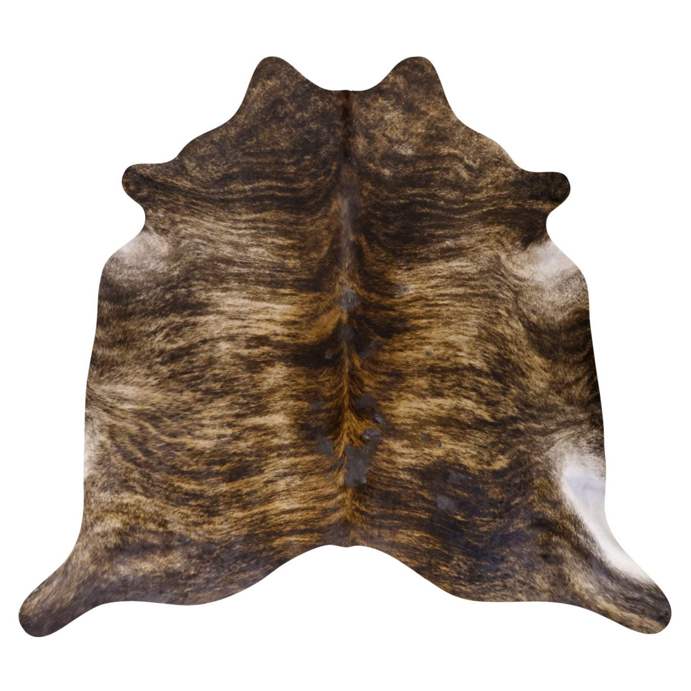 Natural Brazilian Cowhide Rug -  Caramel, Espresso & Ivory