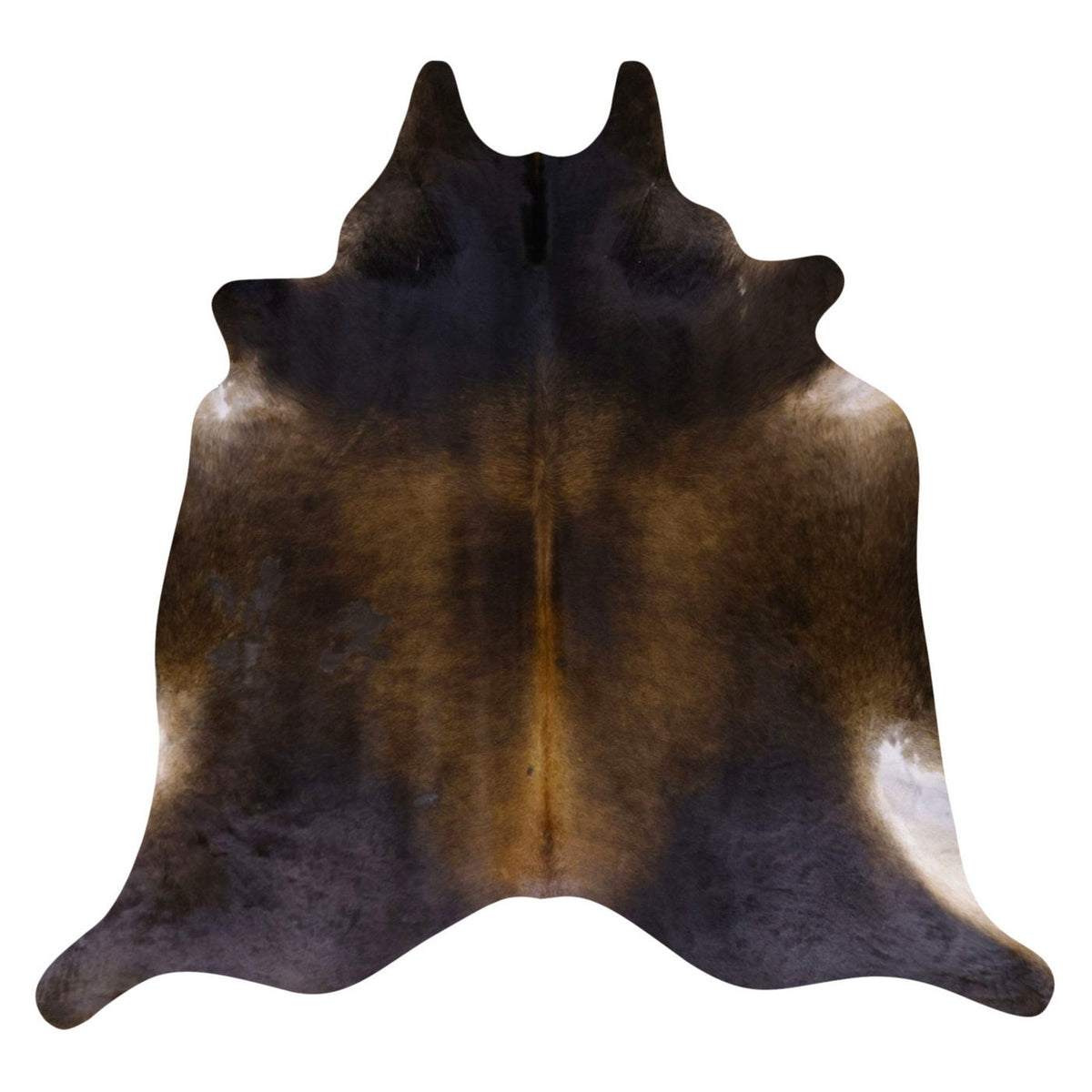 Natural Brazilian Cowhide Rug -  Espresso, Caramel & Charcoal