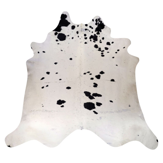 Natural Brazilian Cowhide Rug -  Ivory & Espresso
