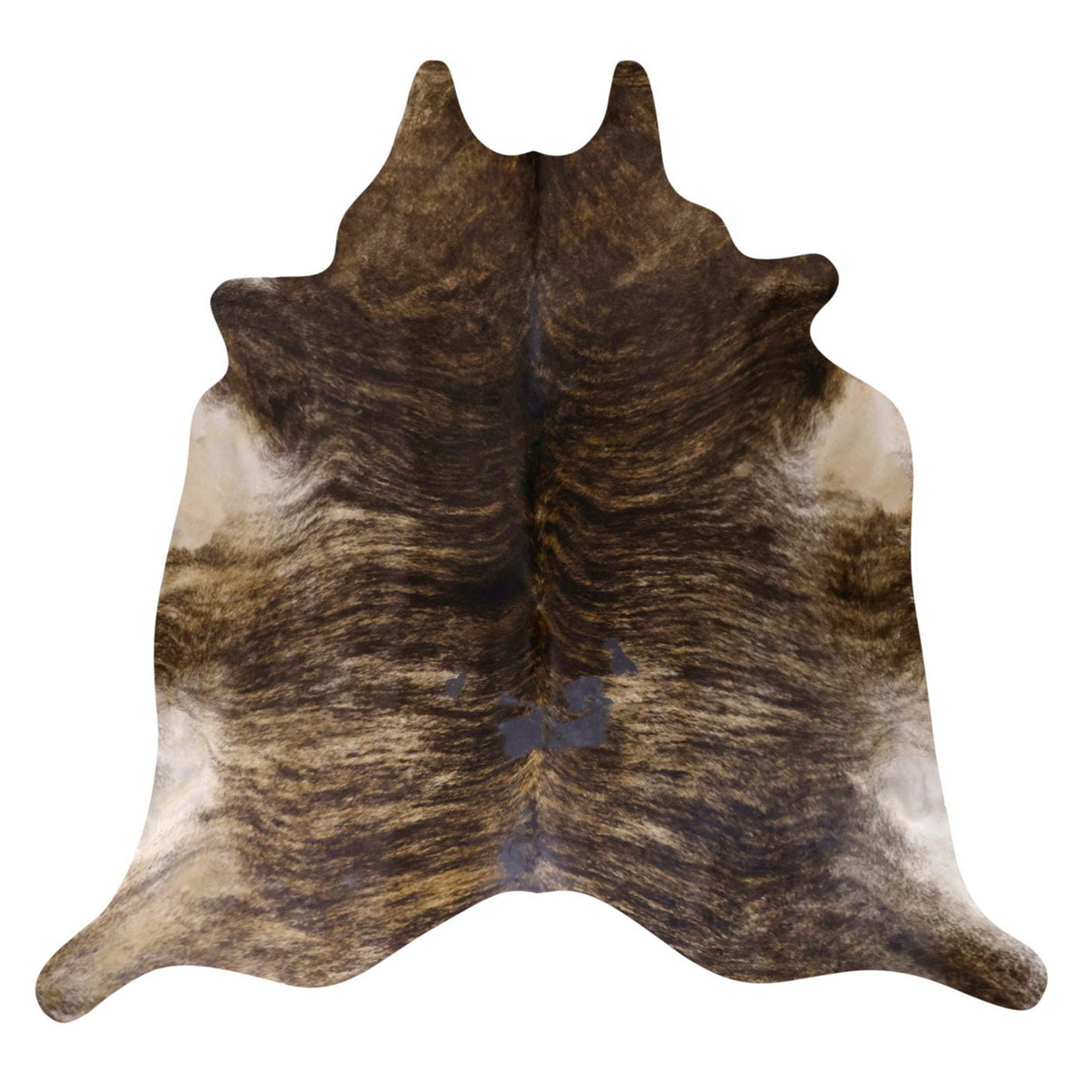 Natural Brazilian Cowhide Rug -  Caramel, Espresso & Ivory