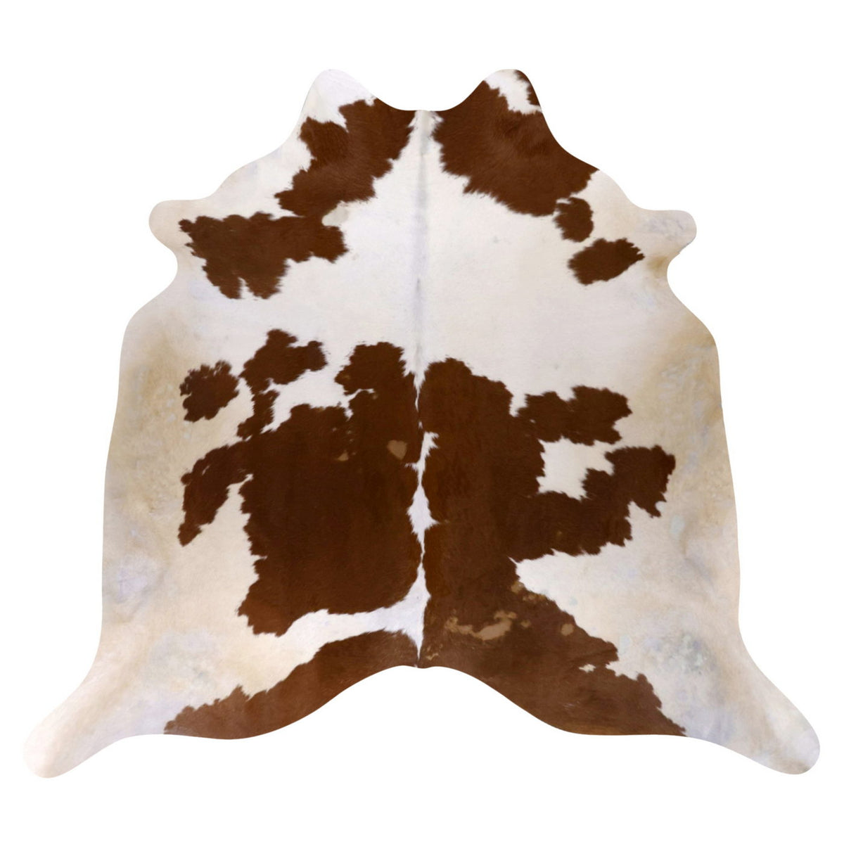 Natural Brazilian Cowhide Rug -  Ivory & Chocolate