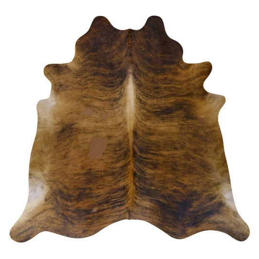 Natural Brazilian Cowhide Rug -  Caramel, Espresso & Ivory