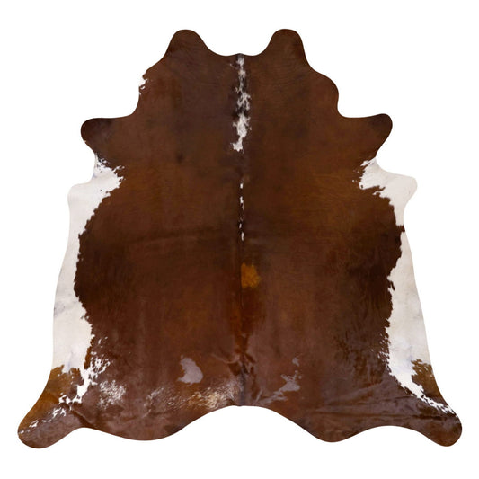 Natural Brazilian Cowhide Rug -  Mocha & Ivory