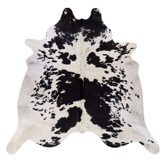 Natural Brazilian Cowhide Rug -  Ivory & Espresso