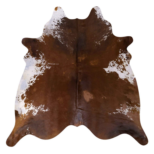 Natural Brazilian Cowhide Rug -  Mocha & Ivory