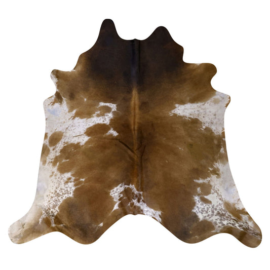 Natural Brazilian Cowhide Rug -  Caramel, Espresso & Ivory