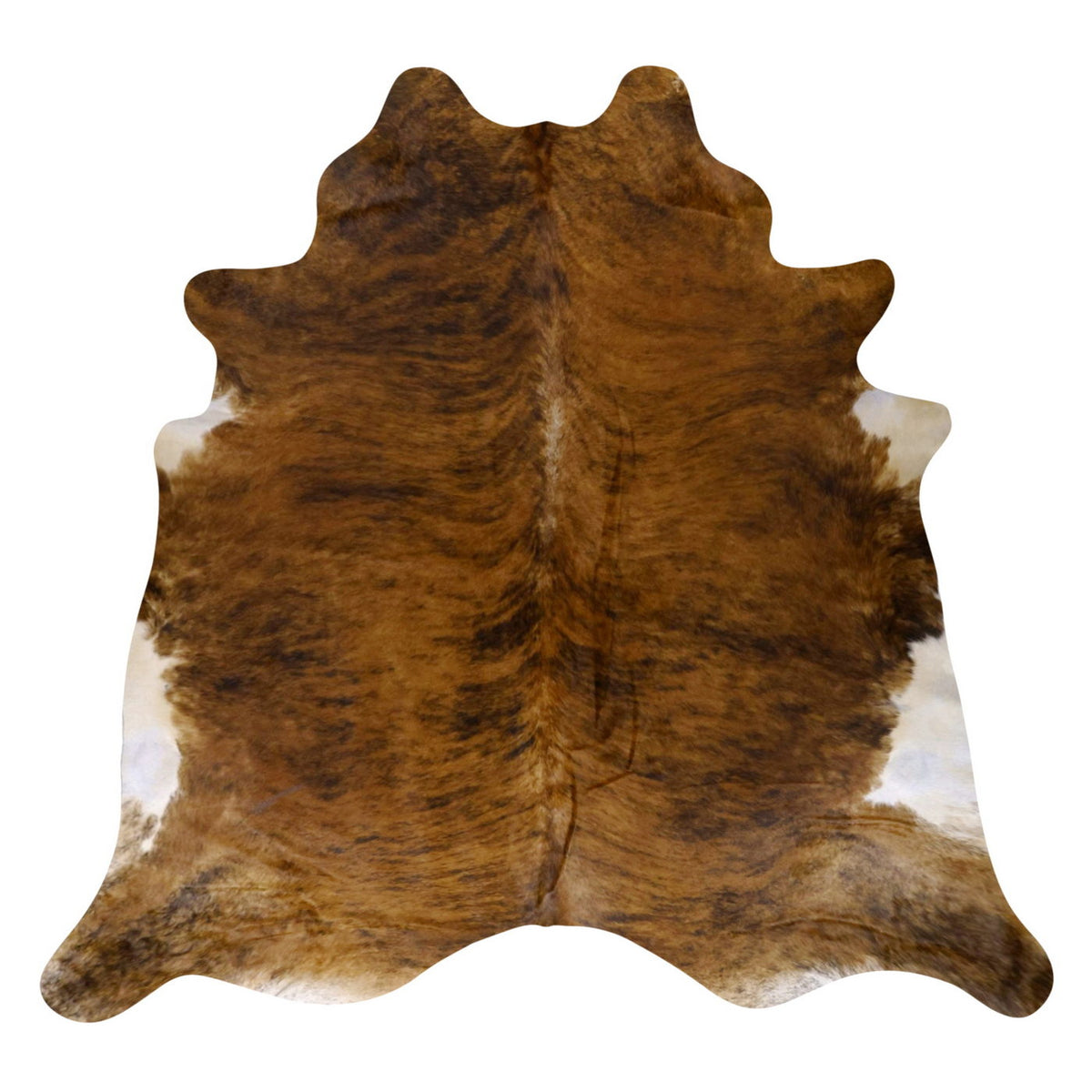 Natural Brazilian Cowhide Rug -  Mocha, Chocolate & Ivory