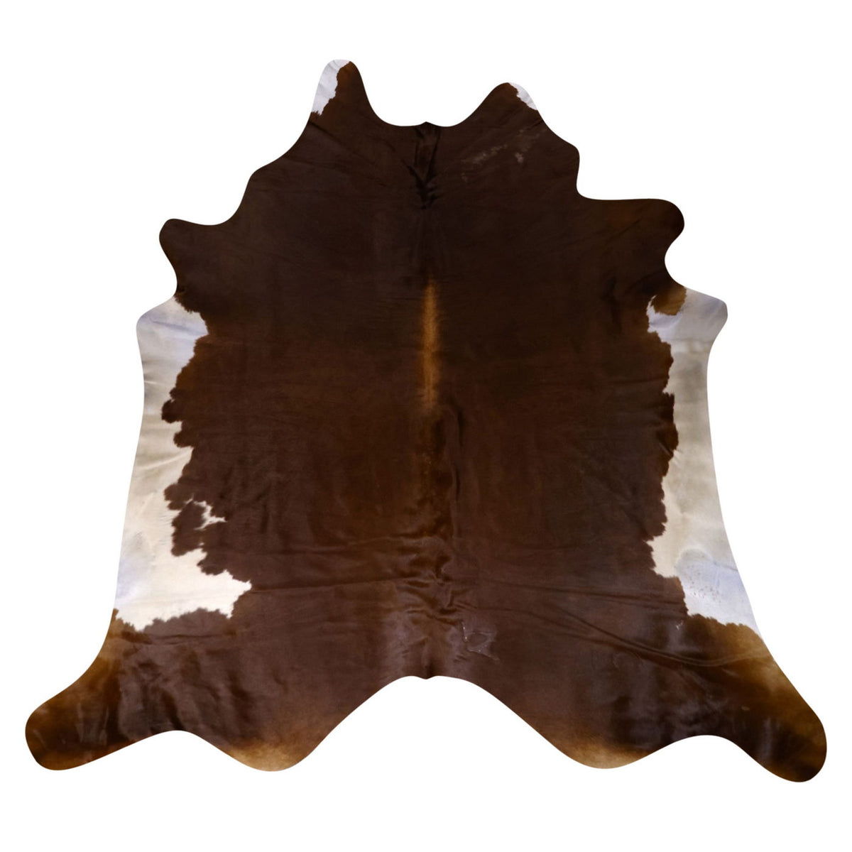 Natural Brazilian Cowhide Rug -  Chocolate, Ivory & Mocha