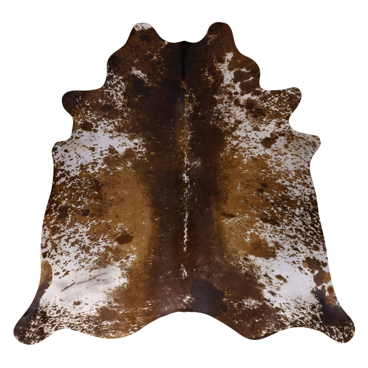 Natural Brazilian Cowhide Rug -  Mocha, Ivory & Chocolate