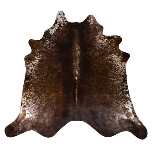 Natural Brazilian Cowhide Rug -  Chocolate, Ivory & Espresso