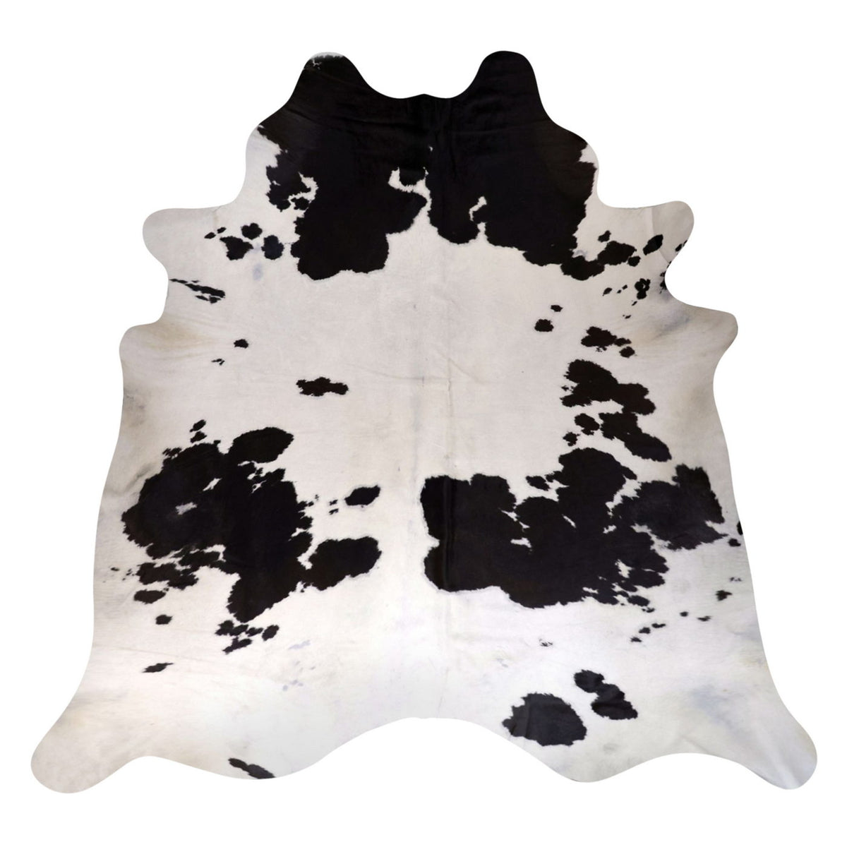 Natural Brazilian Cowhide Rug -  Ivory & Espresso