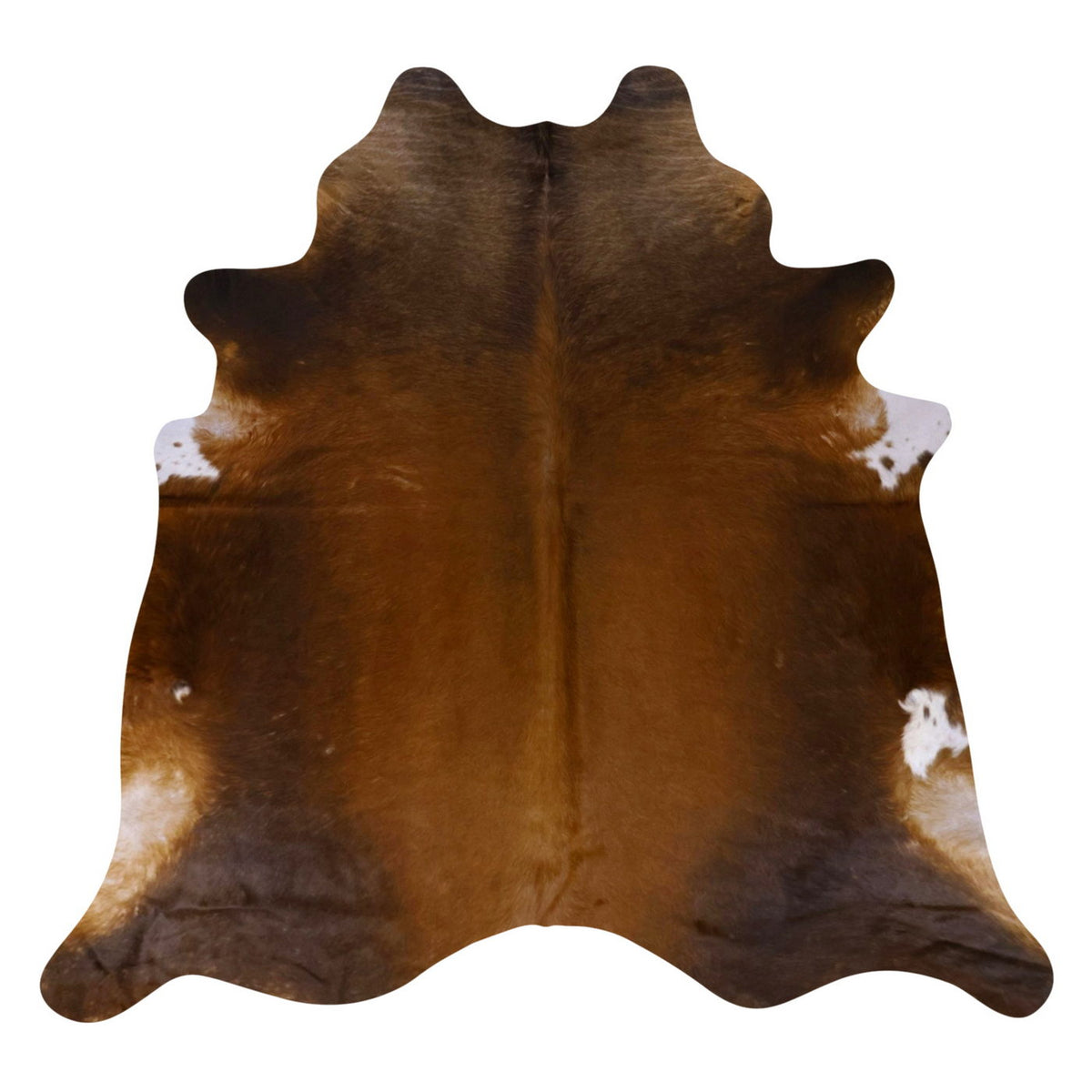 Natural Brazilian Cowhide Rug -  Mocha, Chocolate & Ivory