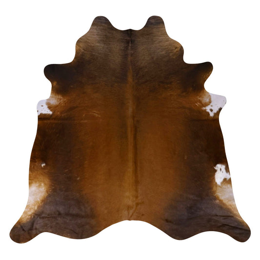 Natural Brazilian Cowhide Rug -  Mocha, Chocolate & Ivory