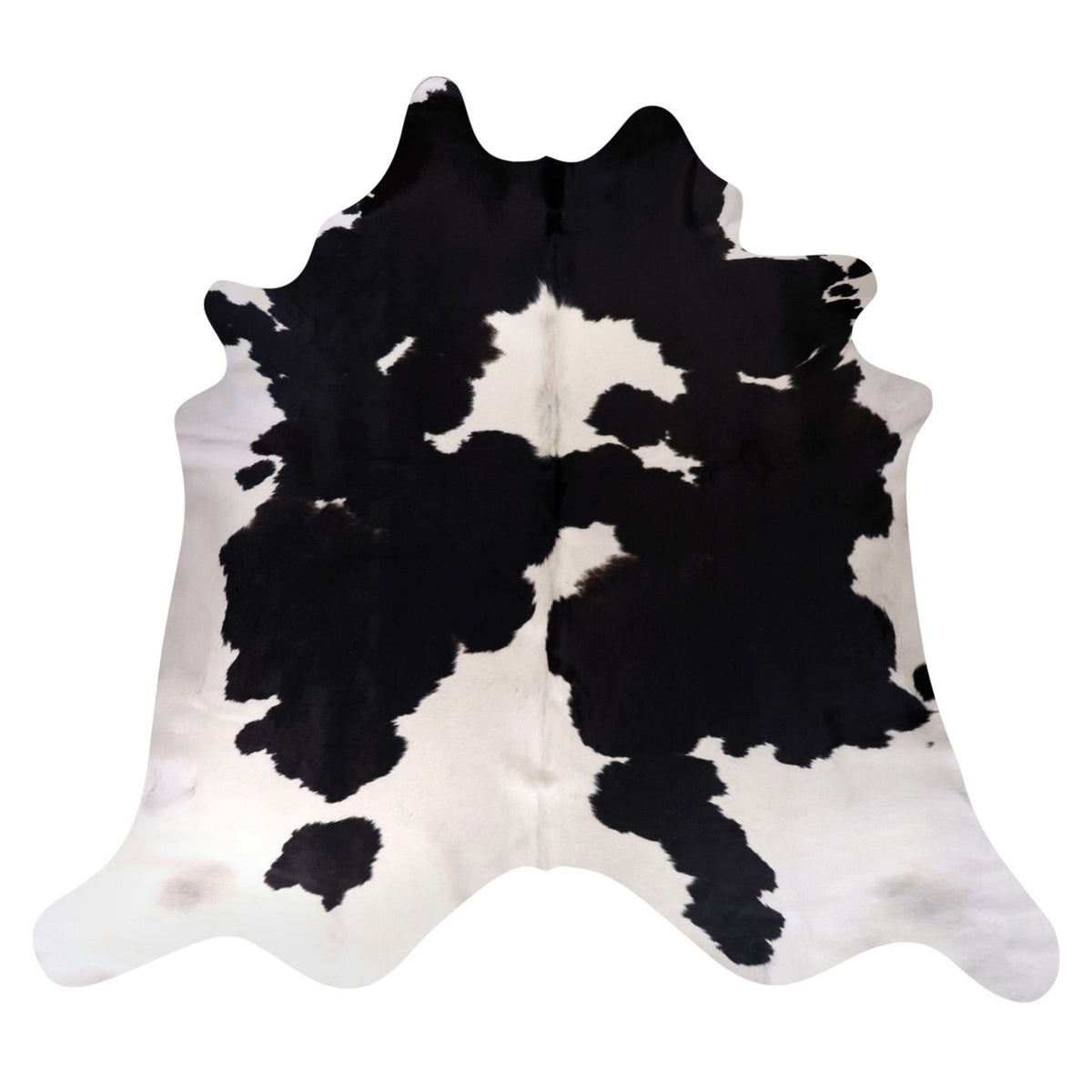Natural Brazilian Cowhide Rug -  Espresso & Ivory