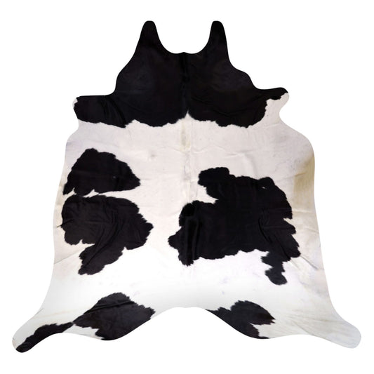 Natural Brazilian Cowhide Rug -  Ivory & Espresso