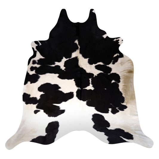 Natural Brazilian Cowhide Rug -  Ivory & Espresso