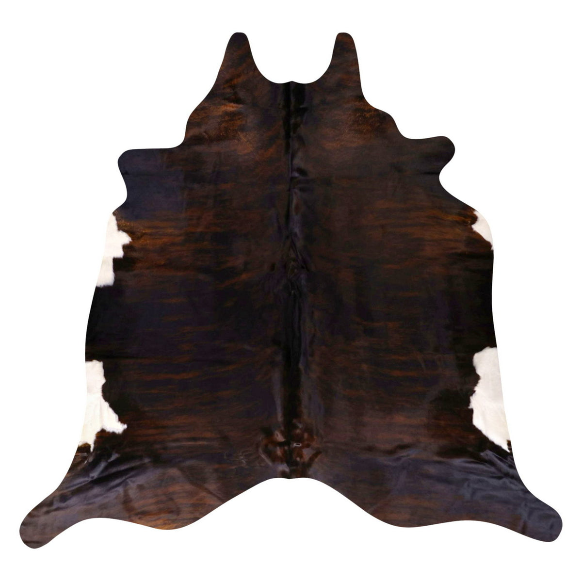 Natural Brazilian Cowhide Rug -  Espresso, Mocha & Ivory