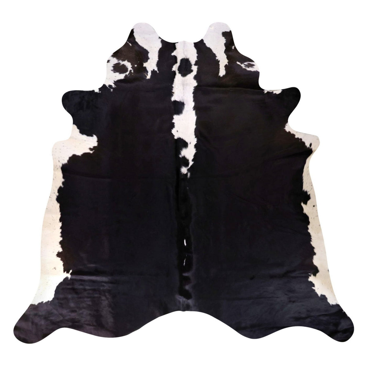 Natural Brazilian Cowhide Rug -  Espresso & Ivory