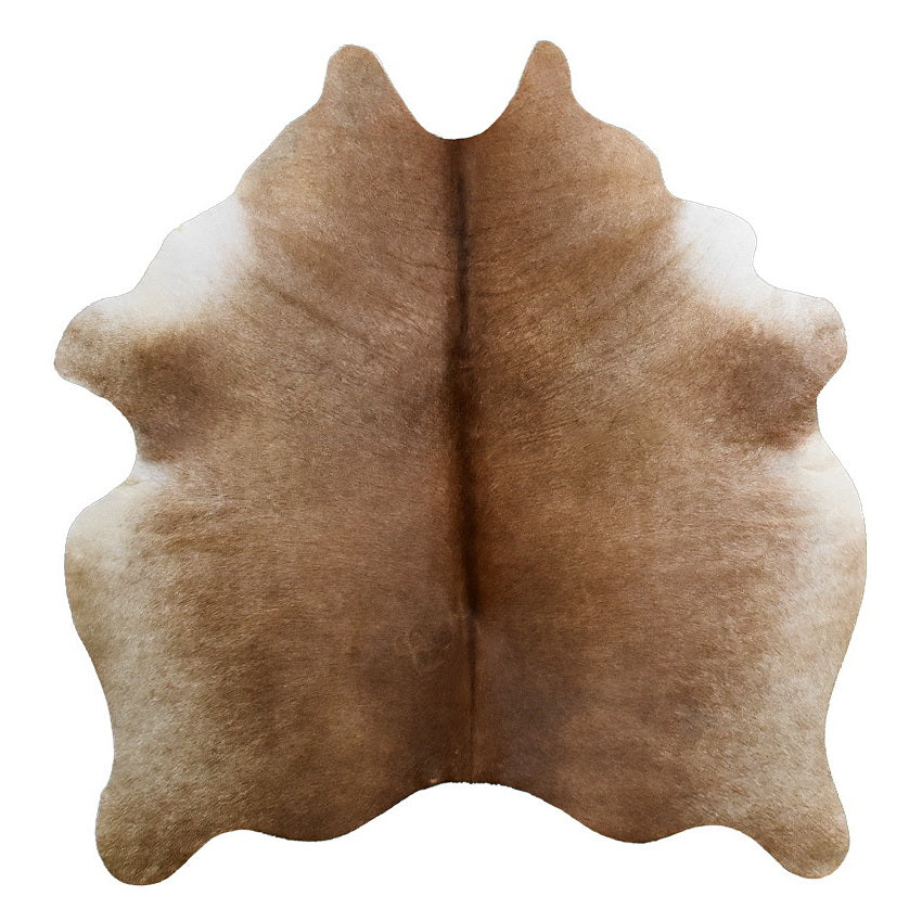 Natural Brazilian Cowhide Rug -  Caramel & Ivory
