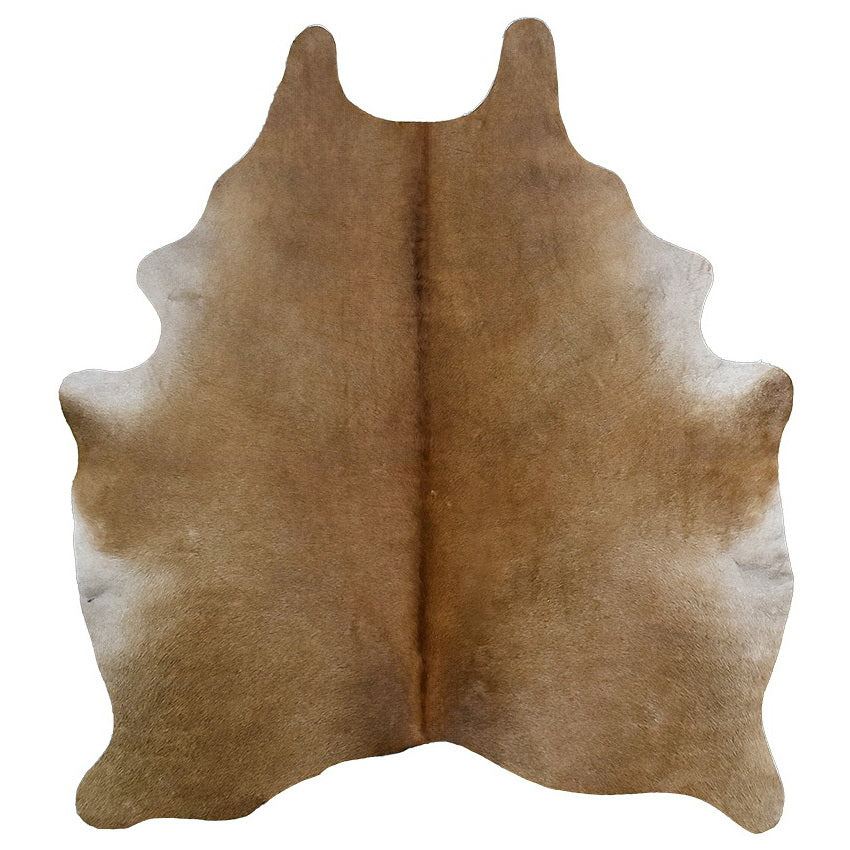 Natural Brazilian Cowhide Rug -  Caramel & Ivory