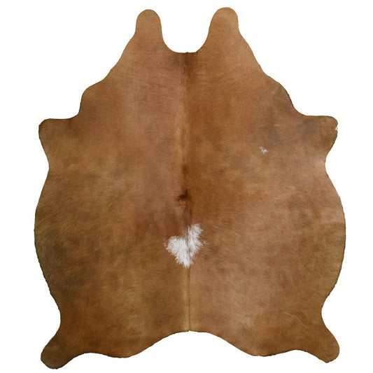 Natural Brazilian Cowhide Rug -  Caramel, Mocha & Ivory