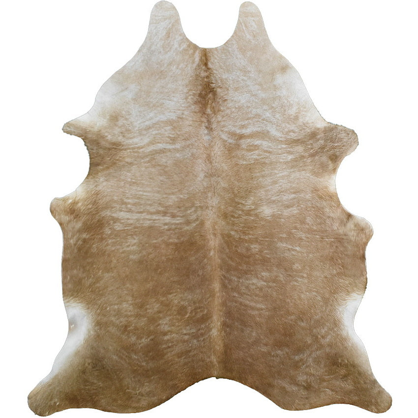 Natural Brazilian Cowhide Rug -  Caramel & Ivory