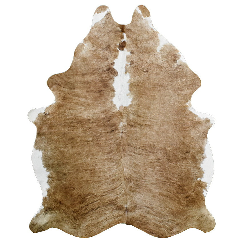 Natural Brazilian Cowhide Rug -  Caramel, Mocha & Ivory