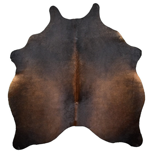Natural Brazilian Cowhide Rug -  Charcoal, Mocha & Chocolate