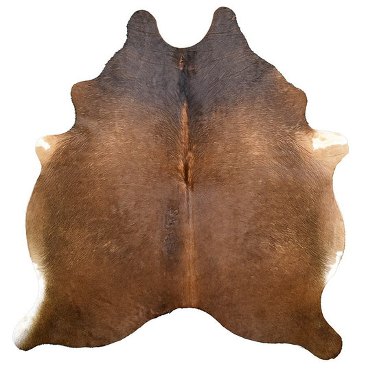 Natural Brazilian Cowhide Rug -  Mocha, Chocolate & Ivory