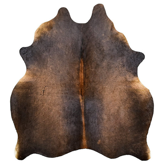 Natural Brazilian Cowhide Rug -  Charcoal, Chocolate & Mocha