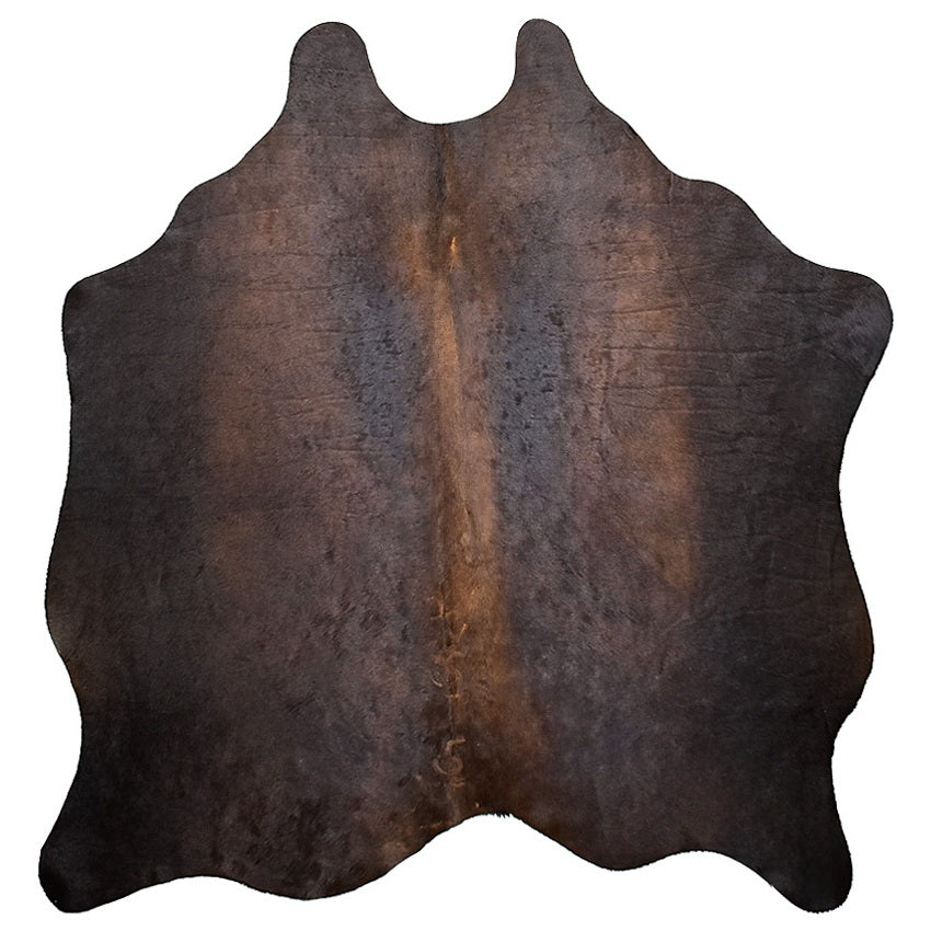 Natural Brazilian Cowhide Rug -  Charcoal, Chocolate & Mocha