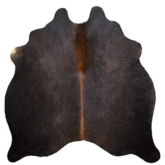 Natural Brazilian Cowhide Rug -  Charcoal, Chocolate & Mocha