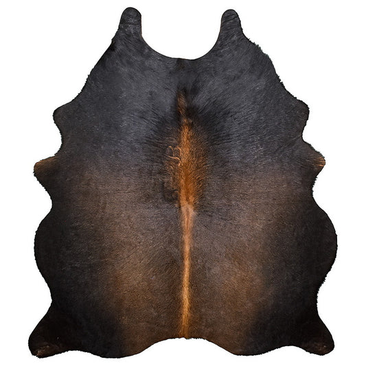 Natural Brazilian Cowhide Rug -  Charcoal, Chocolate & Mocha