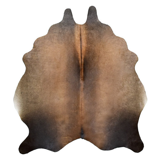 Natural Brazilian Cowhide Rug -  Caramel, Mocha & Charcoal