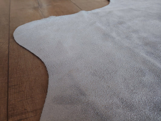 Natural Suede Rug Silver 1.50 x 2.00 m